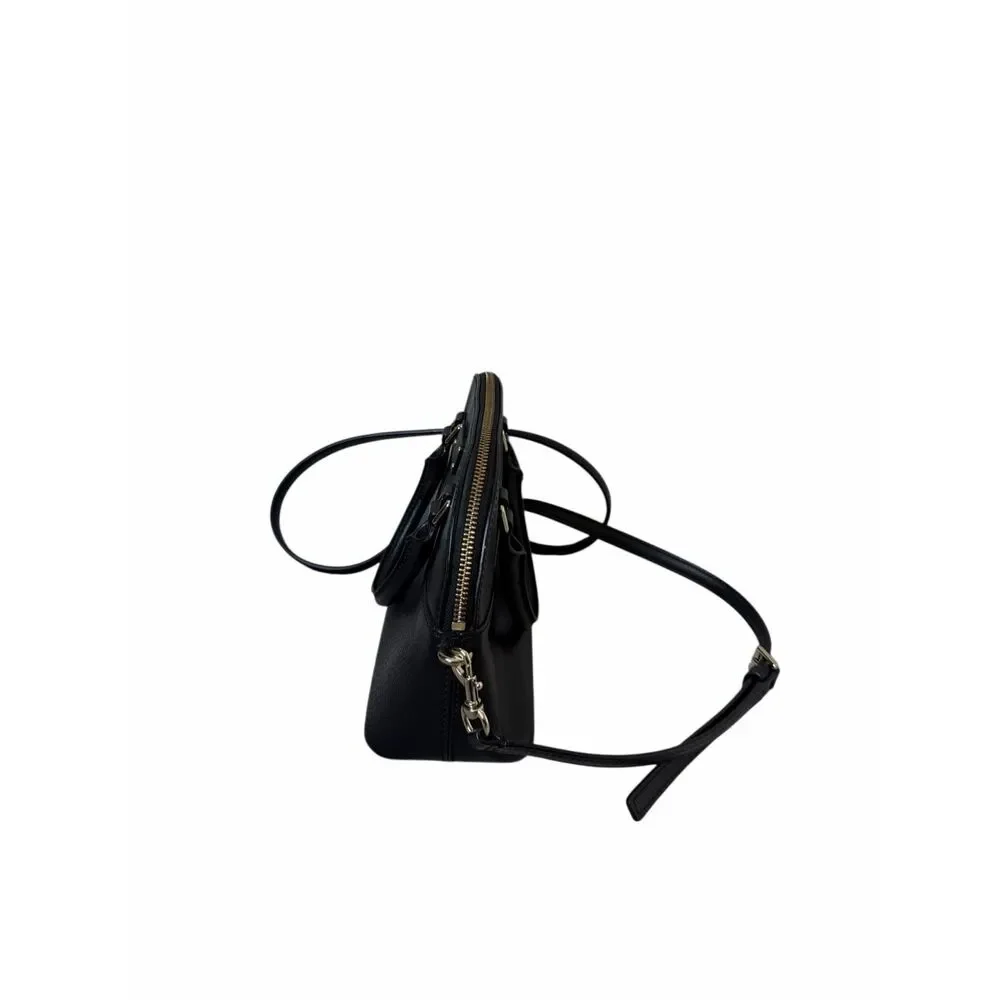 KATE SPADE CARLI LEATHER CROSSBODY MEDIUM‎ SATCHEL BLACK BAG
